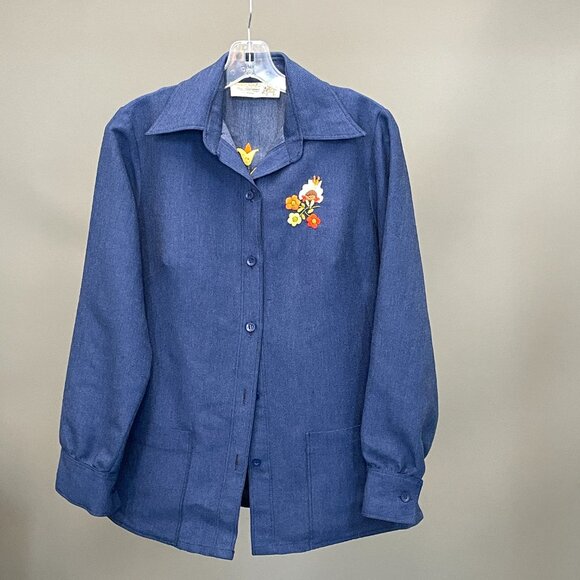 1970s Hand Embroidered Jacket by Helen Cerda - Picture 1 of 6
